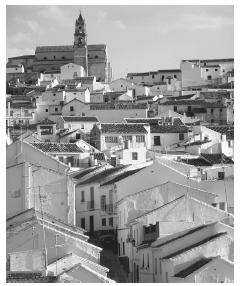 Tightly clustered towns are typical in Spain, where isolation in the countryside is often pitied.